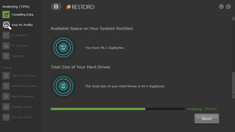 Available system space 